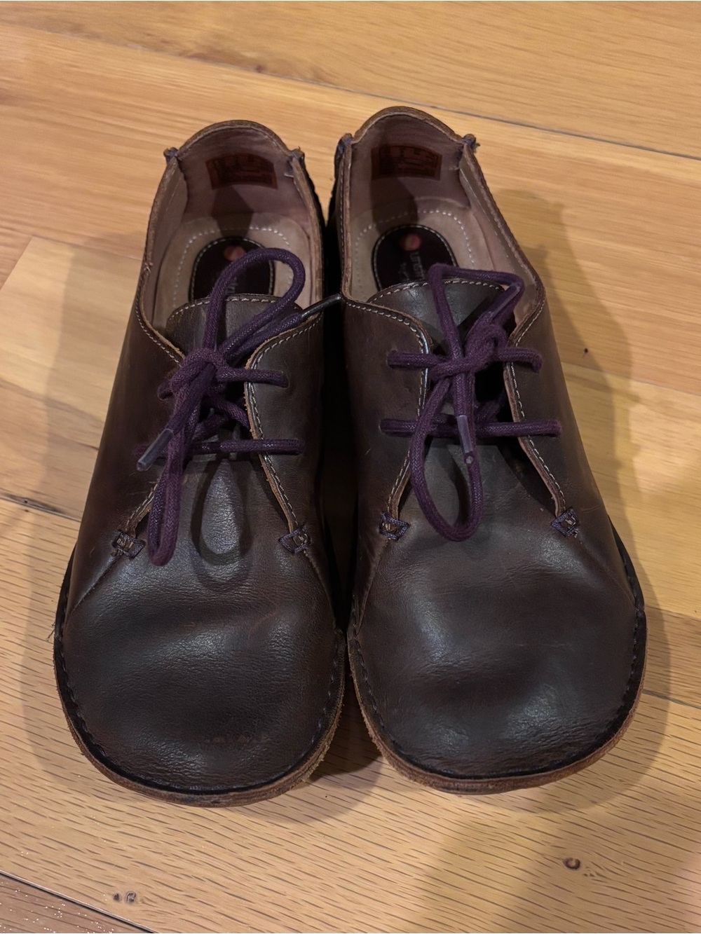 Clark’s Artisan Janey Mae Oxford Lace Up, Brown Leather Shoes Womens 8